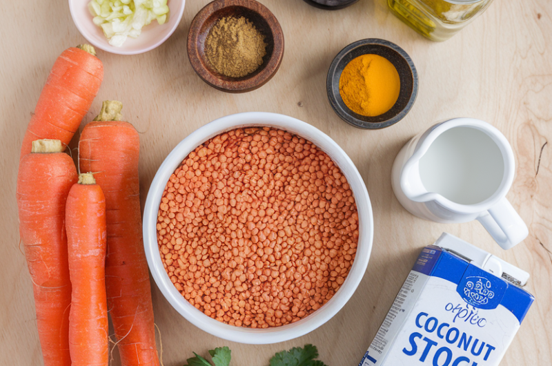 Spiced Carrot & Lentil Soup