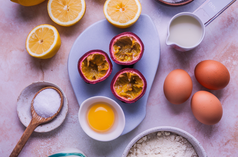 Lemon and Passionfruit Delicious Pudding