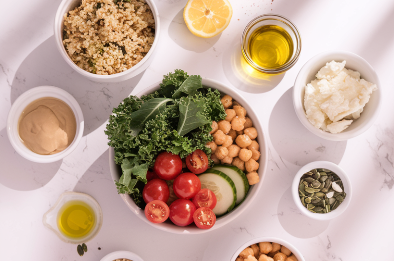 Kale & Chickpea Grain Bowls