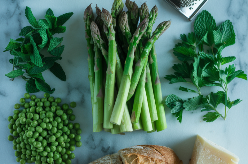 Asparagus and Pea Panzanella