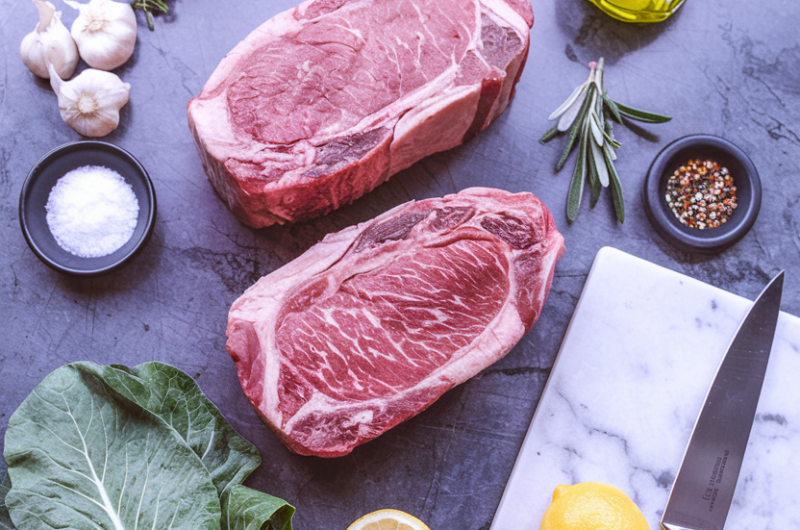 Pan-Seared Steak with Crispy Herbs & Escarole