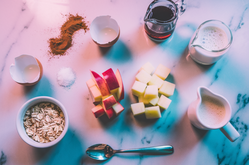 Double Apple Baked Oatmeal Breakfast