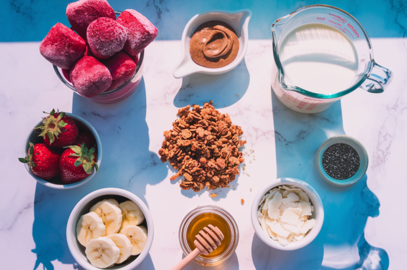 The Perfect Strawberry Banana Smoothie Bowl