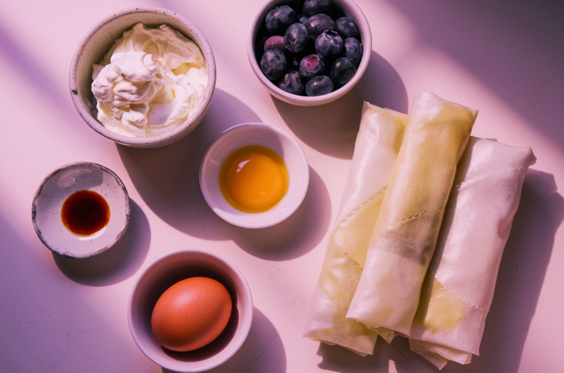 Blueberry Cream Cheese Egg Rolls