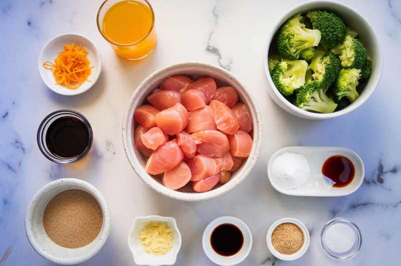 Healthy Orange Chicken & Broccoli Skillet