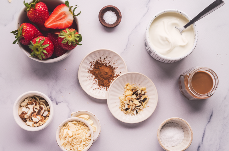 Healthy Strawberry And Chocolate Trifle with Brigadeiros