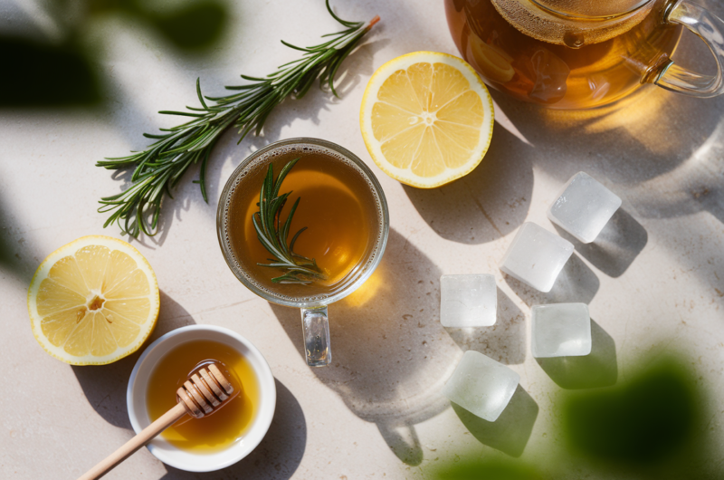 Healthy Rosemary Iced Tea