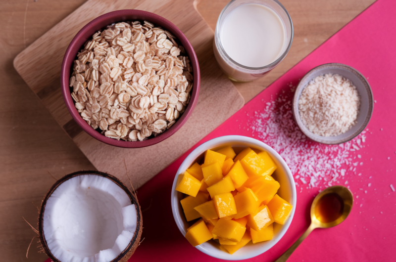 Mango Coconut Overnight Oats