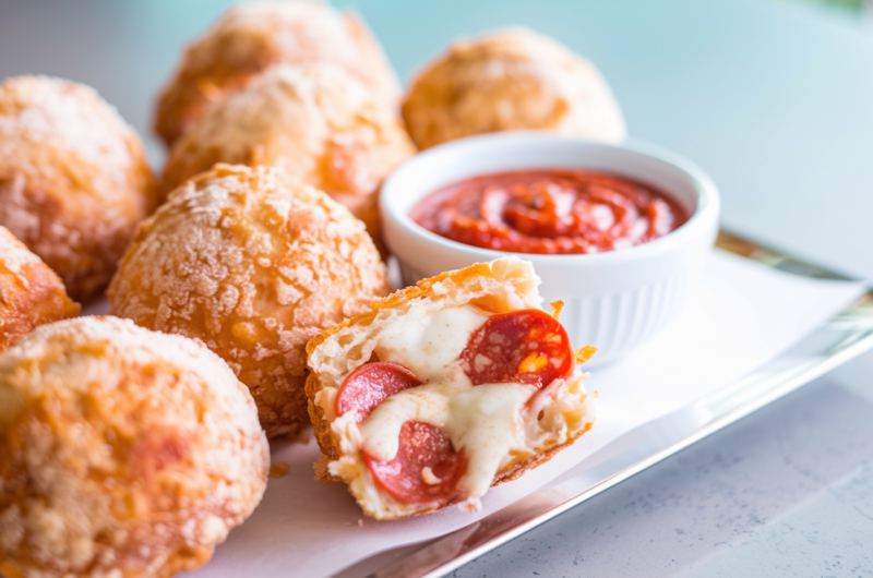 Cheesy Pepperoni Pizza Bombs