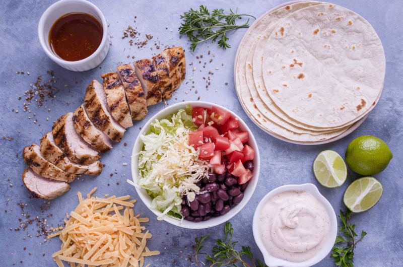 Easy Chipotle Ranch Grilled Chicken Burrito