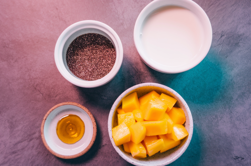 Coconut Milk Mango Chia Pudding